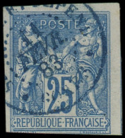 O COLONIES GENERALES - Poste - 35, Cachet Central: 25c. Bleu - Other & Unclassified