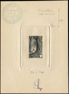 EPA AFRIQUE EQUATORIALE - Poste - 217, épreuve D'artiste, Bon à Tirer En Noir Pour Le 2f/3f/4f, Signée: Forêt équatorial - Unused Stamps