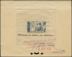 EPT AFRIQUE EQUATORIALE - Poste - 227, épreuve D'atelier, Bon à Tirer En Bleu (1104), Datée Et Signée 03/04/1950: Œuvres - Unused Stamps