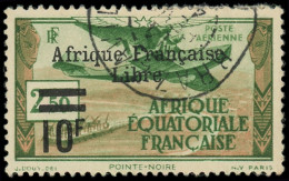 O AFRIQUE EQUATORIALE - Poste Aérienne - 20, 10f Sur 2.50f. France Libre - Altri & Non Classificati