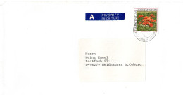 L78942 - Liechtenstein - 1997 - Fr.1,10 Gemeiner Orangebecherling EF A Bf MAUREN -> Deutschland - Briefe U. Dokumente