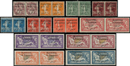 * ALAOUITES - Poste - 1/6 + 8 + 11/15, En Paires, Petit "L" Tenant à Normal (Maury) - Unused Stamps