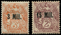 * ALEXANDRIE - Poste - 36b + 44a, Erreur De Surcharge Sur Timbres De Port-Saïd - Unused Stamps