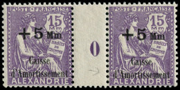 ** ALEXANDRIE - Poste - 84, Paire Millésime "0" - Unused Stamps