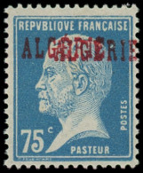 * ALGERIE - Poste - 26a, Double Surcharge: 75c. Pasteur Bleu - Other & Unclassified