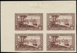 (*) ALGERIE - Poste - 100b, Bloc De 4, Non Dentelé: Port D'Alger - Unused Stamps
