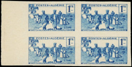 (*) ALGERIE - Poste - 159, Bloc De 4 Non Dentelé, Sans Surcharge: 1f. Bleu Familles - Sonstige & Ohne Zuordnung