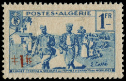 * ALGERIE - Poste - 159a, Signé, Double Surcharge (pli Au Dos) - Unused Stamps