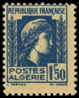 ** ALGERIE - Poste - 214b, Impression Recto-verso (à L'endroit): 1.50f. Bleu - Other & Unclassified