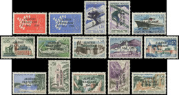 ** ALGERIE - Poste - Algérie Française 13/05/58, Série Complète De 15 Valeurs: Ski, Europa Et Divers - Unused Stamps