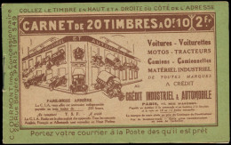 ** ALGERIE - Carnets - Maury 1, Série 49, Adhérences Sur La Couverture: 10c. Pasteur - Sonstige