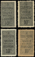 * ALGERIE - Colis Postaux - 2/2c, Types I/II/III/IV, 4 Valeurs: 10c. Noir - Sonstige & Ohne Zuordnung
