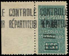 ** ALGERIE - Colis Postaux - 32, Surcharge Doublée (1.65f. à Sec), Légers Points De Rouille (Maury) - Postpaketten