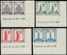 ** ALLEMAGNE ZONE FRANCAISE BADE - Poste - 42/45, Série En Paires CD 22/2/49 Et 23/2/49 (Michel 38A Bru/41) - Other & Unclassified