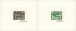 EPA ANDORRE - Poste - 305, 2 épreuves D'artiste (positif Sépia, Négatif Vert), Signées: 3.00f. Peinture Cortinada - Sonstige & Ohne Zuordnung