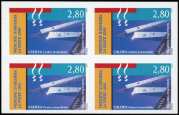 ** ANDORRE - Poste - 459a, Bloc De 4 Non Dentelé: Centre De Balnéothérapie - Unused Stamps