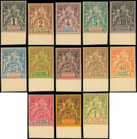 (*) ANJOUAN - Poste - 1/13, Tirage Sur Bristol Avec Dentelure Figurée, Bdf: Type Groupe - Unused Stamps