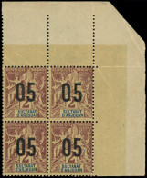 ** ANJOUAN - Poste - 20Aa, Bloc De 4 Dont 1 Ex Chiffre épais (1 Ex Normal *) - Unused Stamps