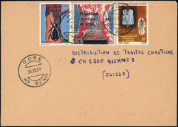 LET BENIN - Poste - Michel L475 + Divers, Sur Enveloppe 20/12/88, Provisoire 40f. Sur 150f. Apollo 11 - Autres & Non Classés
