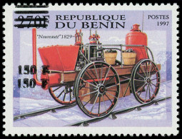 ** BENIN - Poste - Michel 1299, émission Locale, Variété Double Surcharge: 150f/270f. Locomotive 1829 - Autres & Non Classés