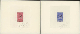 EPA CAMBODGE - Poste - 63 (bleu + 64 (carmin) + 65 (noir), 3 épreuves D'artiste Signées: ONU 1957 - Kambodscha