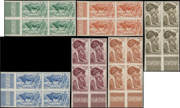 ** CAMEROUN - Poste - 276a/94a (sauf 287a), 18 Blocs De 4 Non Dentelés, Bdf: Série Courante - Unused Stamps