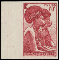 ** CAMEROUN - Poste - 281, Non Dentelé, Bdf, Erreur De Couleur: 80c. Rose Carminé Tikar - Other & Unclassified