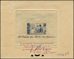 EPT CAMEROUN - Poste - 295, épreuve D'atelier, Bon à Tirer En Bleu (1104), Datée Et Signée 04/04/1950: Œuvres Sociales - Ongebruikt