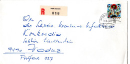 L78943 - Liechtenstein - 1977 - Fr.1,10 Sternzeichen EF A R-Bf SCHAAN -> VADUZ - Covers & Documents