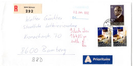 L78944 - Liechtenstein - 1991 - Fr.3,00 Fuerst MiF A R-Bf SCHAAN -> Deutschland - Brieven En Documenten