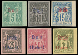 (*) CAVALLE - Poste - 1 + 3 + 5/8, Série Complète De 6 Non Dentelés Sur Papier épais (ni Carton, Ni Bristol), Type II, B - Other & Unclassified