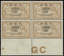 ** CILICIE - Poste - 86, Bloc De 4, Bdf: 10pi. S. 50c. Merson Brun Et Gris - Unused Stamps