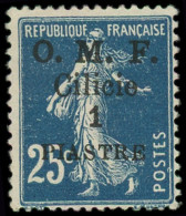 * CILICIE - Poste - 92d, "S" De Piastre Renversé, Signé Pavoille: 1pi. S. 25c. Bleu - Neufs