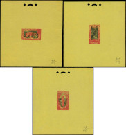 EPA CONGO - Poste - 48/64, 3 épreuves D'artistes Sans Faciale Type B/c/d - Unused Stamps