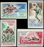 ** CONGO - Poste Aérienne - 74/77, Non Dentelés: Jeux Olympiques De Mexico 1968, Football, Boxe - Sonstige & Ohne Zuordnung