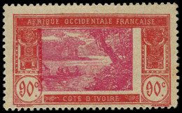 ** COTE D'IVOIRE - Poste - 81a, Centre Très Déplacé: 90c. Brique Et Rose-lilas - Unused Stamps