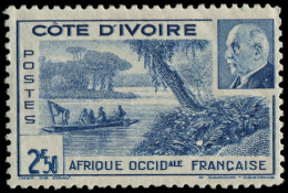 * COTE D'IVOIRE - Poste - 170, Petits Chiffres Dans Le Cartouche: Pétain - Unused Stamps