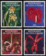 ** COTE D'IVOIRE - Poste - 462A/62D, Complet, 4 Valeurs: Fleurs - Unused Stamps