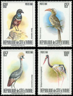 ** COTE D'IVOIRE - Poste - 565A/D, Complet 4 Valeurs: Oiseaux Et échassiers (Michel A672/D672) - Ongebruikt