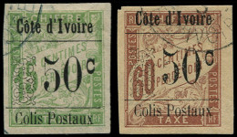 O COTE D'IVOIRE - Colis Postaux - 5a/6a, Gros "0", Signés Pavoille - Used Stamps