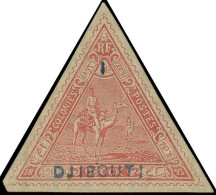 * COTE DES SOMALIS - Poste - 4, Signé Brun Et Scheller: 1 (franc) Sur 5f. Rouge - Nuovi