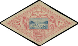 * COTE DES SOMALIS - Poste - 20, Signé Brun, Belles Marges: 25f. Rose Et Bleu - Unused Stamps