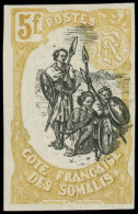 ** COTE DES SOMALIS - Poste - 66f, Non Dentelé: 5f. Jaune Et Noir - Unused Stamps