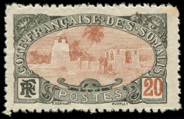 ** COTE DES SOMALIS - Poste - 72a, Dentelé 11: 20c. Gris Et Brun-jaune (Maury) - Unused Stamps