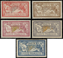 * CRETE FR. - Poste - 11/15, 5 Valeurs: Merson - Unused Stamps