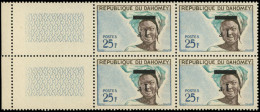 ** DAHOMEY - Poste - 231a, Bloc De 4 Surcharge Renversée, Bdf - Unused Stamps