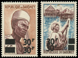 ** DAHOMEY - Poste - 253a/54a, Double Surcharge: Indigènes - Unused Stamps