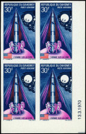 ** DAHOMEY - Poste Aérienne - 121, Bloc De 4, Non Dentelé, CD 13/3/70: L'Homme Sur La Lune - Unused Stamps