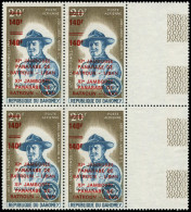 ** DAHOMEY - Poste Aérienne - 214, Bloc De 4, Double Surcharge: Baden Powell - Ungebraucht