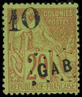 * GABON - Poste - 2, Signé Brun, Calves Et Scheller: 10 Sur 20c. Brique Sur Vert - Unused Stamps
